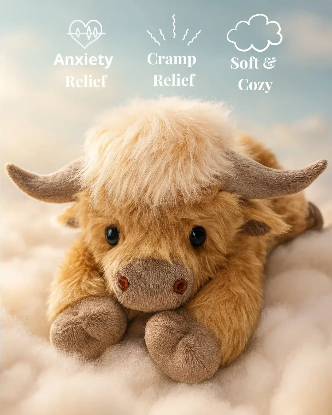Weighted Cow Plush  Rosa
