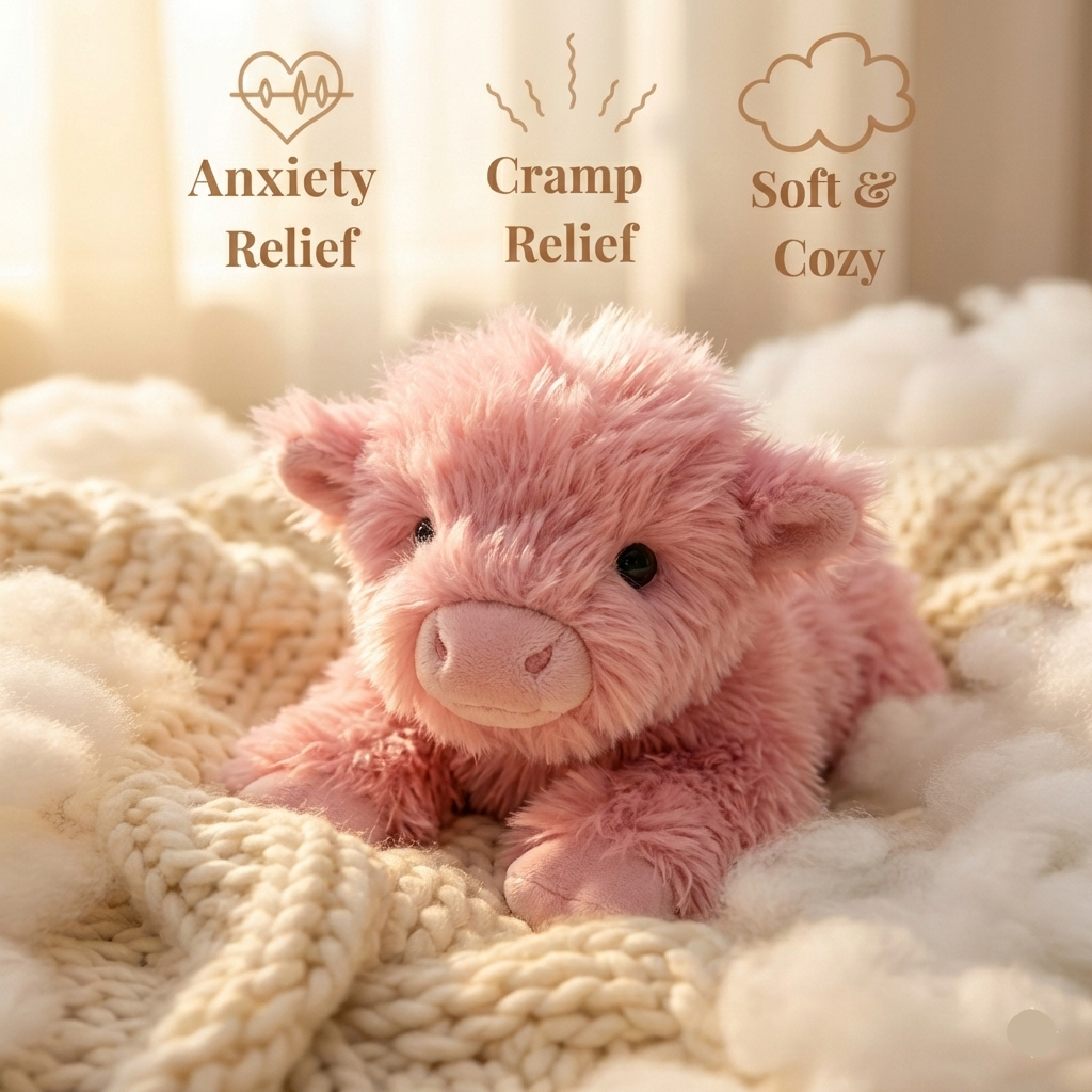 Pink Highland Cow Plush